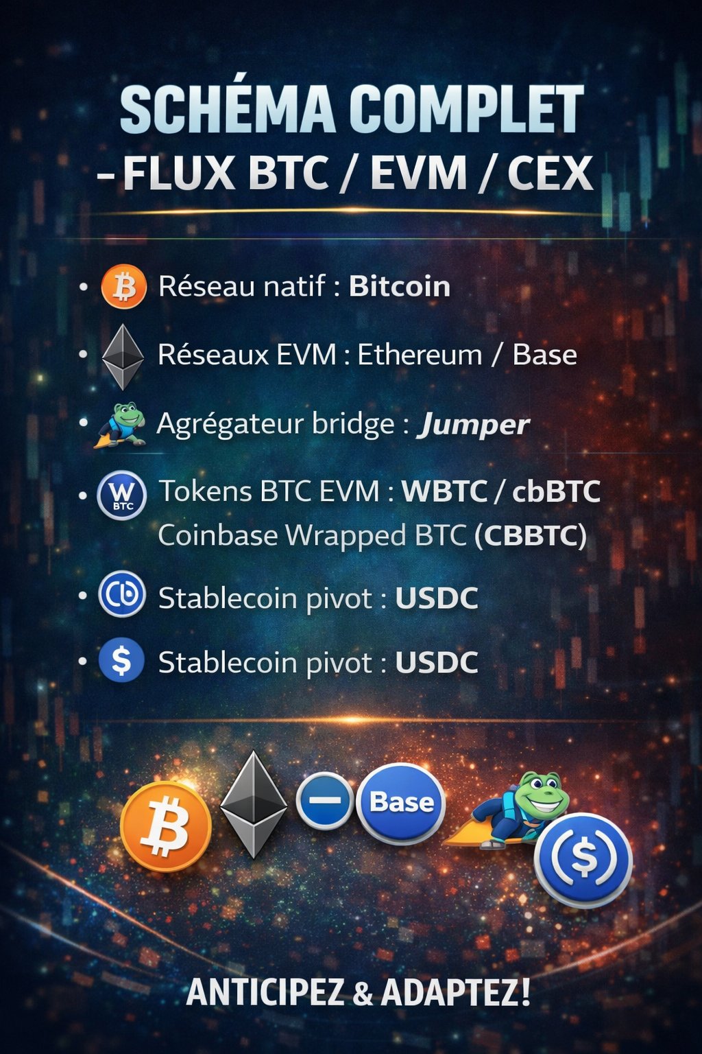 # SCHÉMA COMPLET – FLUX BTC / EVM / CEX